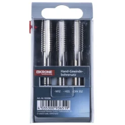 Krone Gewindebohrer-Satz HSS M12 3-teilig