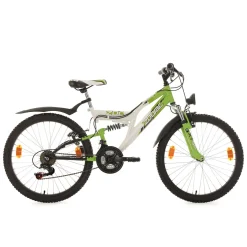 KS Cycling Jugend-Mountainbike Zodiac Fully 24 Zoll weiß-grün