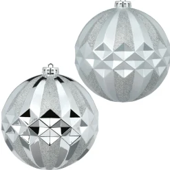 Kugelpaar 14,5cm Winter Silver