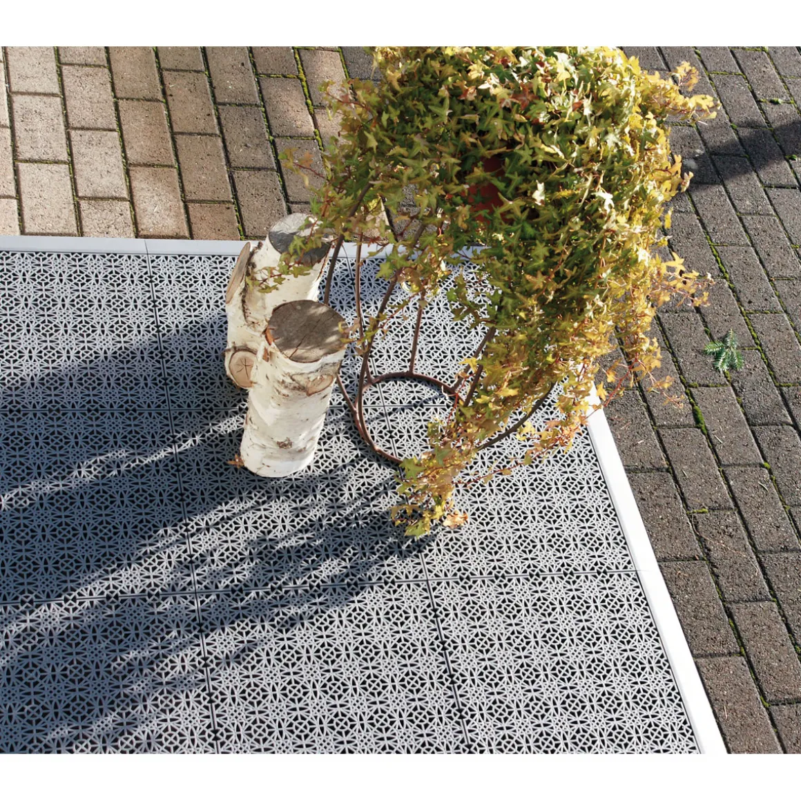 Kunststofffliese Terra Sol dunkelgrau 38 x 38 cm