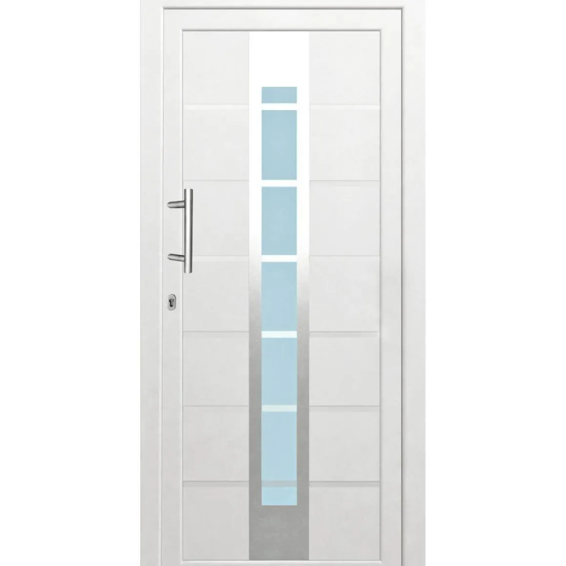 Kunststoff-Haustür D84 weiß 100 x 210 cm Anschlag links