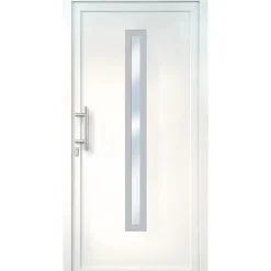 Kunststoff-Haustür Signum PVC Mod 70 weiß 100 x 210 cm links