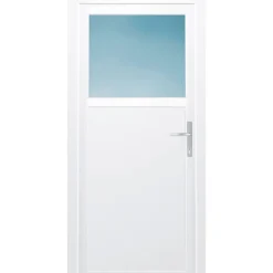 Kunststoff-Nebeneingangstür F02 Easy weiß rechts 98 x 200 cm