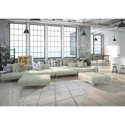 Kurzflorteppich „Luxury 210“ Elfenbein/Taupe, 160x230cm