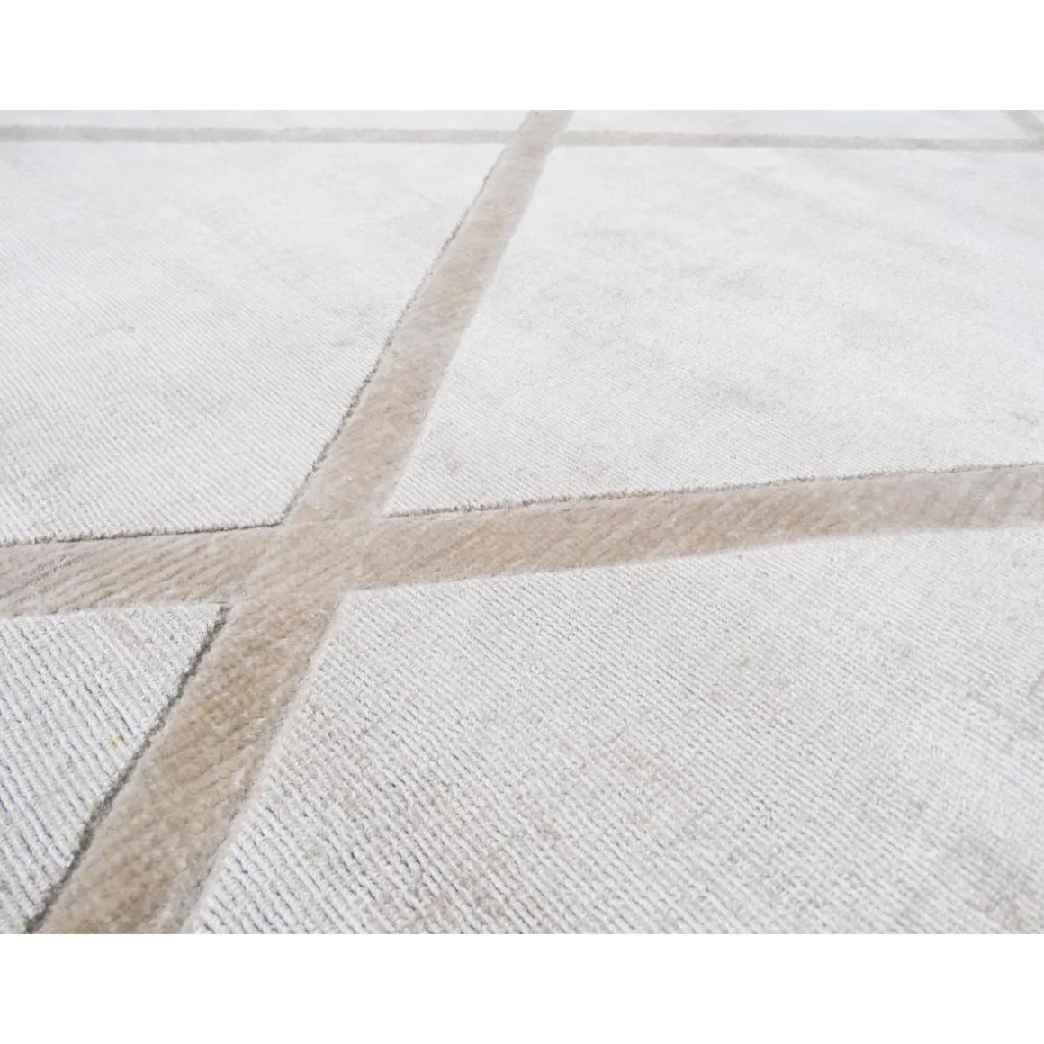 Kurzflorteppich „Luxury 210“ Elfenbein/Taupe, 160x230cm