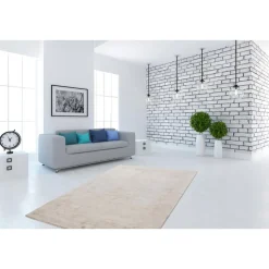 Kurzflorteppich „Luxury 110“ Elfenbein/Taupe, 120x170cm