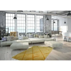 Kurzflorteppich „Luxury 210“ Gelb, 120x170cm