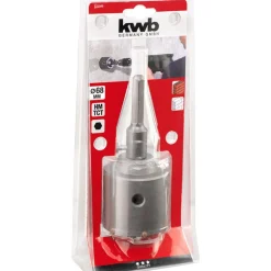 kwb Hohlbohrkrone mit Schaft und Zentrierbohrer Durchmesser 66 mm