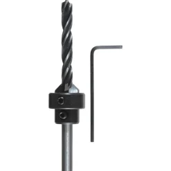 kwb Holzspiralbohrer-Set mit Aufstecksenker und Tiefenstop 3 teilig Durchmesser 4 mm