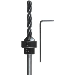 kwb Holzspiralbohrer-Set mit Aufstecksenker und Tiefenstop 3 teilig Durchmesser 3 mm