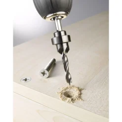 kwb Holzspiralbohrer-Set mit Aufstecksenker und Tiefenstop 3 teilig Durchmesser 5 mm