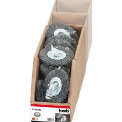 kwb Scheibenbürsten für Einsatz mit Bohrmaschinen und Akkuschraubern HSS grob Durchmesser 100 mm