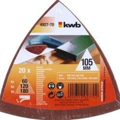 kwb Schleifdreiecke Quick Stick Holz und Metall 105 mm