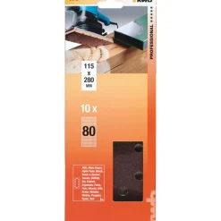 kwb Schleifstreifen Holz und Metall 115 x 280 mm K80