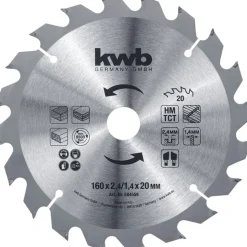 kwb Spanplattensägeblatt für Handkreissäge Durchmesser 160 mm