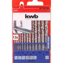 kwb Spiralbohrer Silver Star 13 teilig