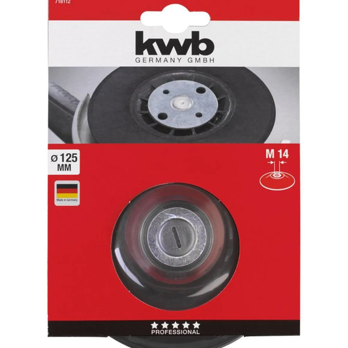 kwb Stützteller für Winkelschleifer Durchmesser 125 mm