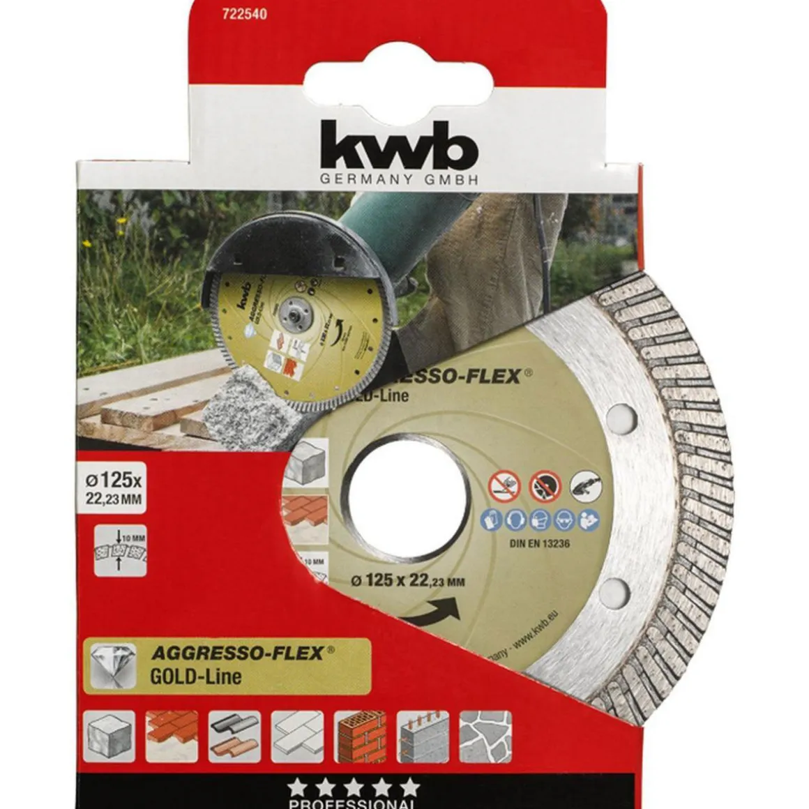kwb Trennscheiben Aggreso-Flex Gold-Line Diamant Durchmesser 125 mm