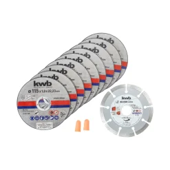 kwb Trennscheiben Diamant-Set 115 mm 10 teilig