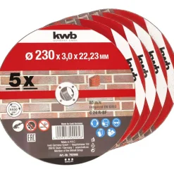 kwb Trennscheiben Steinbearbeitung Durchmesser 230 mm 5 Stück