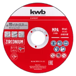 kwb Expert Inox-Gewebetrennscheiben-Set für Metall gerade extradünn 10-tlg. Ø 115 x 1 mm