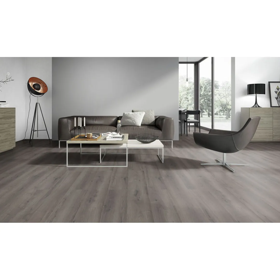 Laminat Style 4V 731-4 Oak dark grey 1286 x 194 x 7 mm