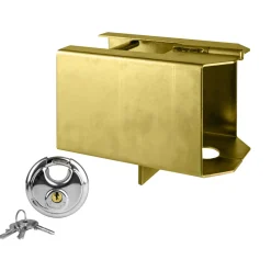 LAS 11801 Kastensicherung mit Schloss und abgeschrägten Ecken