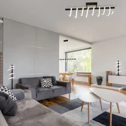 LED HL Belleza Metall/KS schwarzLxBxH 100x20x150cm dimmbar