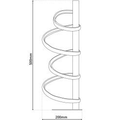 LED TL Belleza Metall/KS schwarzLxBxH 20x20x50cm dimmbar