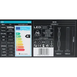 LED-Tischleuchte Lasana 2 chrom-weiß