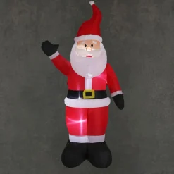 LED-Weihnachtsmann aufblasbar rot-weiß IP44 102x48x183 cm