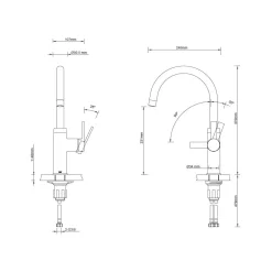 Lenz Küchenarmatur Anela chrom