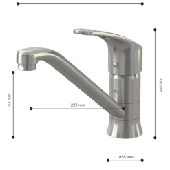 Lenz Küchenarmatur KELA nickel-matt