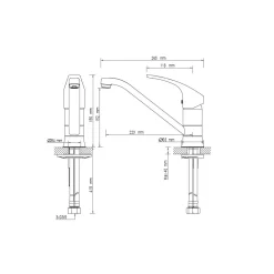 Lenz Küchenarmatur KELA Niederdruck chrom