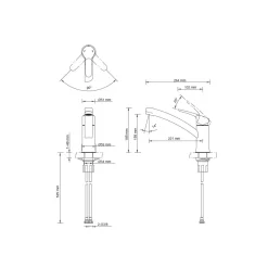 Lenz Küchenarmatur KIRA chrom