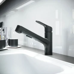 Lenz Küchenarmatur KOA mit Handbrause schwarz