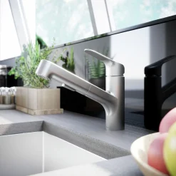 Lenz Küchenarmatur KOA mit Handbrause Edelstahloptik