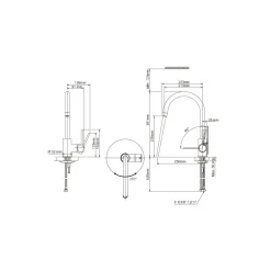 Lenz Küchenarmatur LIO schwarz