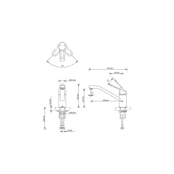 Lenz Küchenarmatur MILA chrom