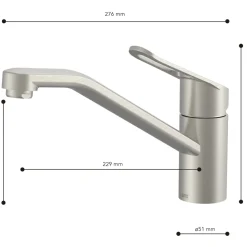 Lenz Küchenarmatur MILA Edelstahloptik