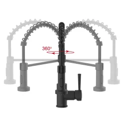 Lenz Küchenarmatur NOVA mit Pendelbrause schwarz