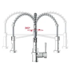 Lenz Küchenarmatur NOVA mit Pendelbrause chrom