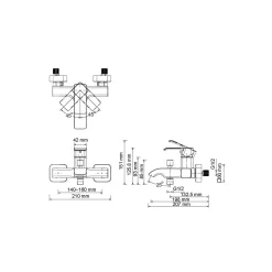 Lenz Wannenarmatur MILANA chrom