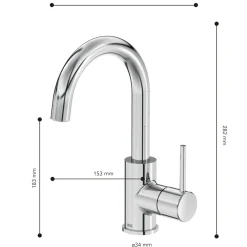 Lenz Waschtischarmatur BOW² chrom