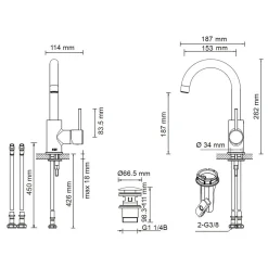 Lenz Waschtischarmatur BOW² chrom