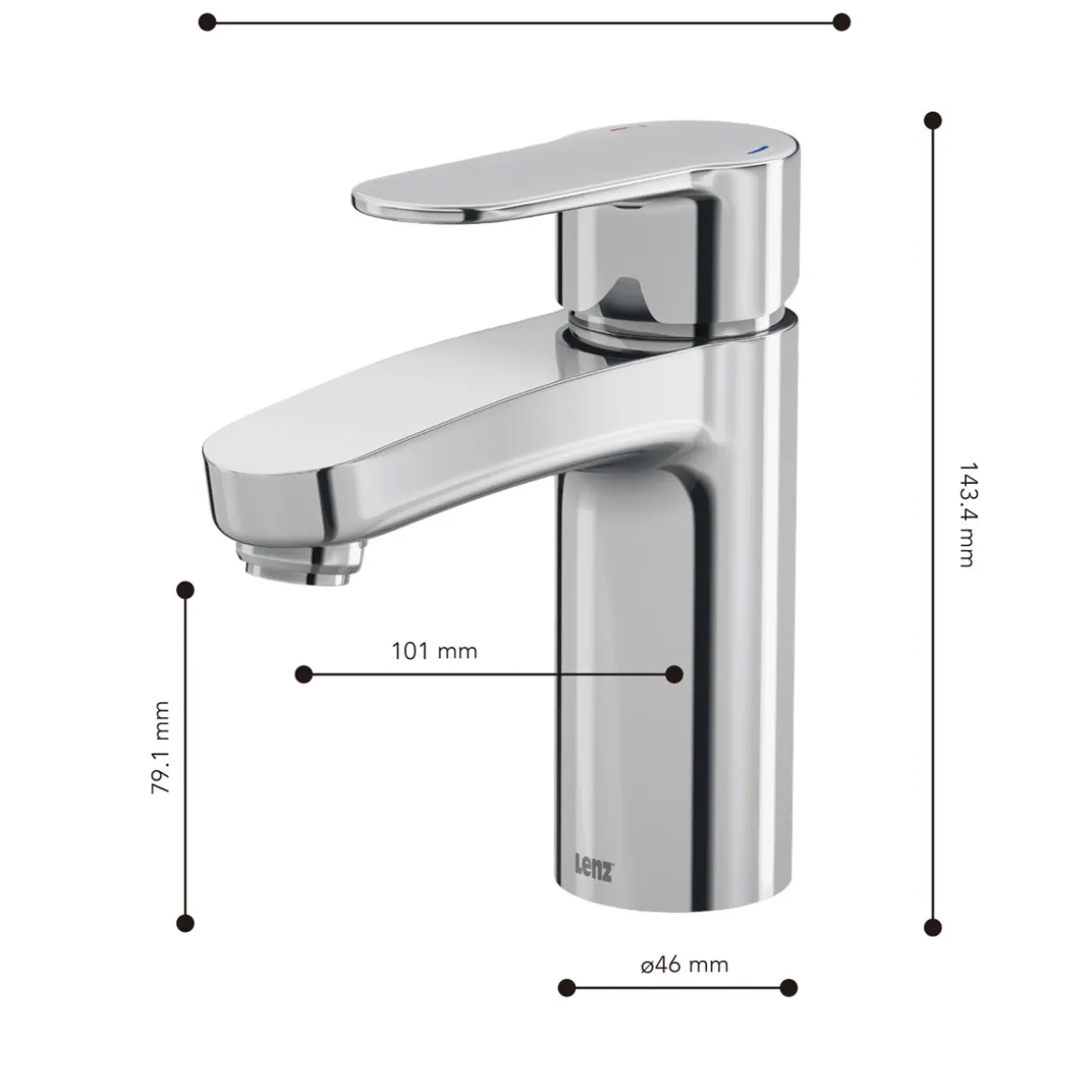 Lenz Waschtischarmatur CALISTA chrom