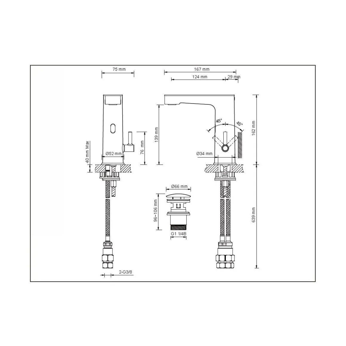 Lenz Waschtischarmatur MOLA mit Sensor chrom