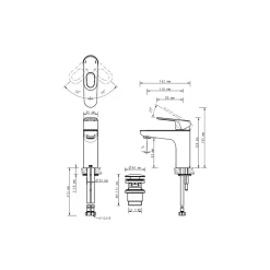 Lenz Waschtischarmatur NANI chrom