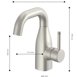 Lenz Waschtischarmatur POLA Edelstahloptik