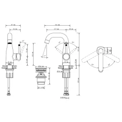 Lenz Waschtischarmatur POLA schwarz